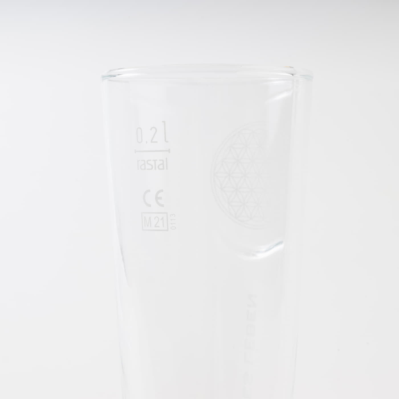 Nahaufnahme Wasserglas 0,2 L  Eichstrich