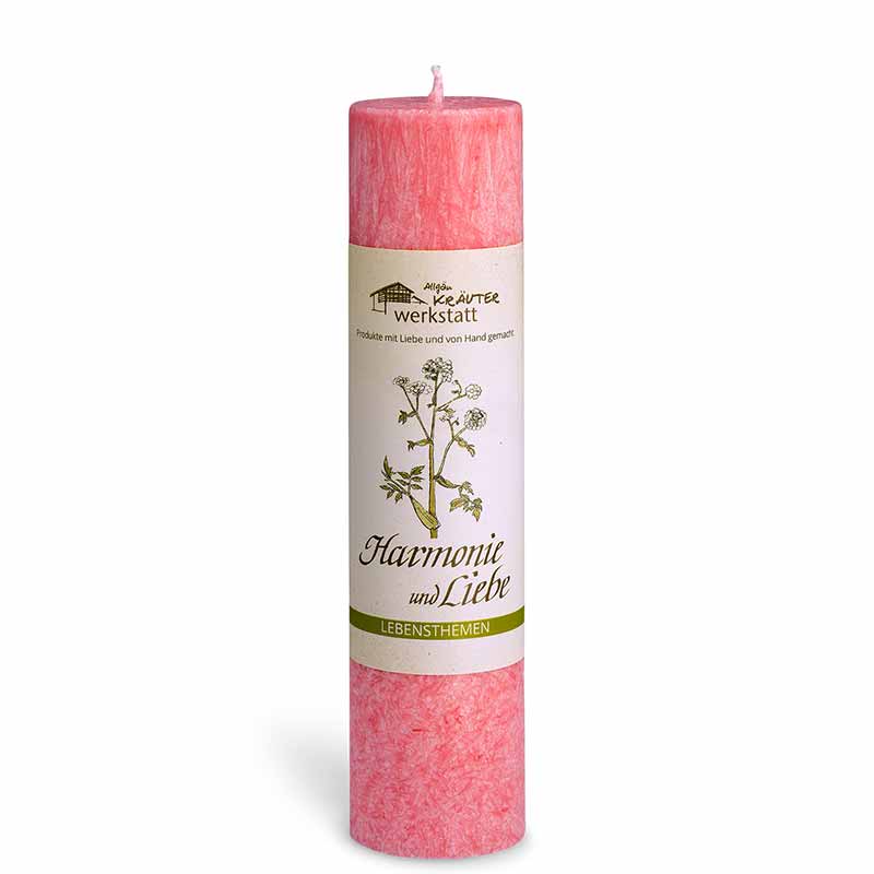 Lebensthemen Kerze - Harmonie und Liebe