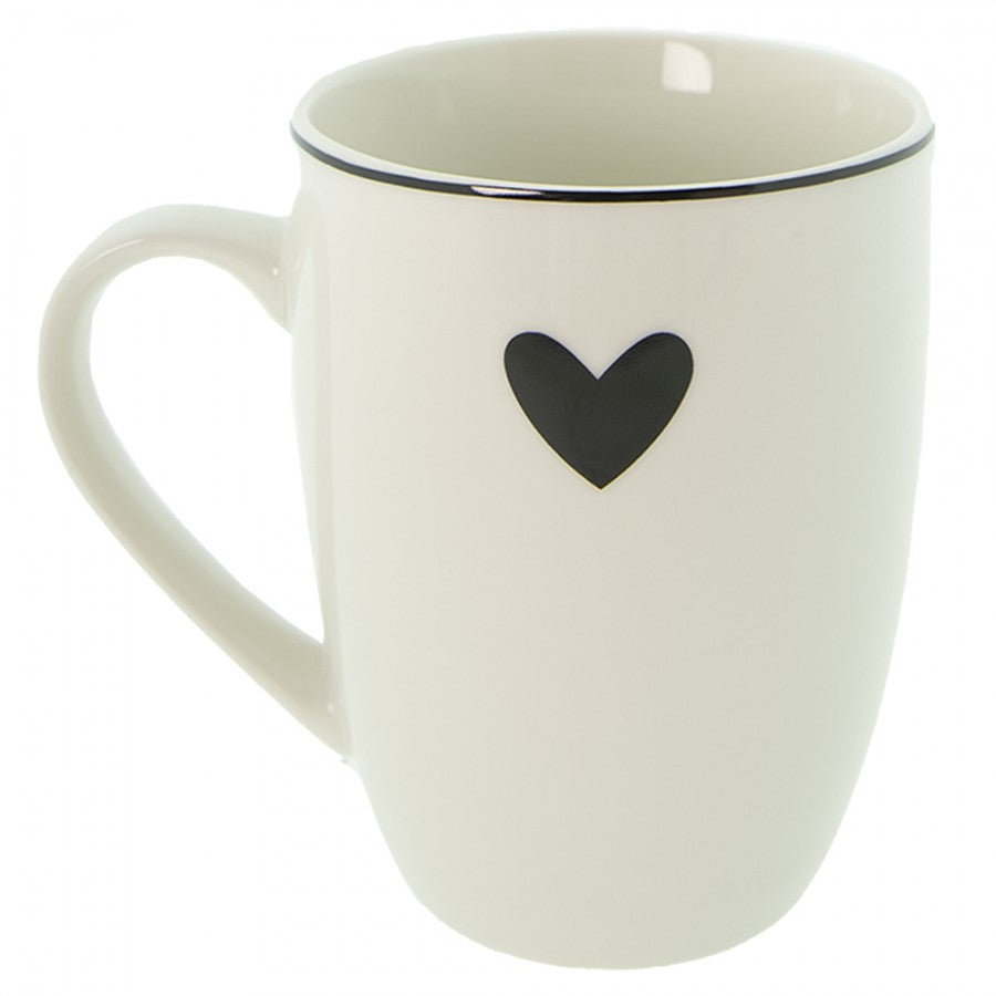 Tasse weiß mit Herz