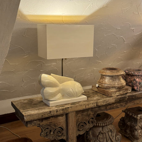 Handgemachte Lampe mit Speckstein Fisch