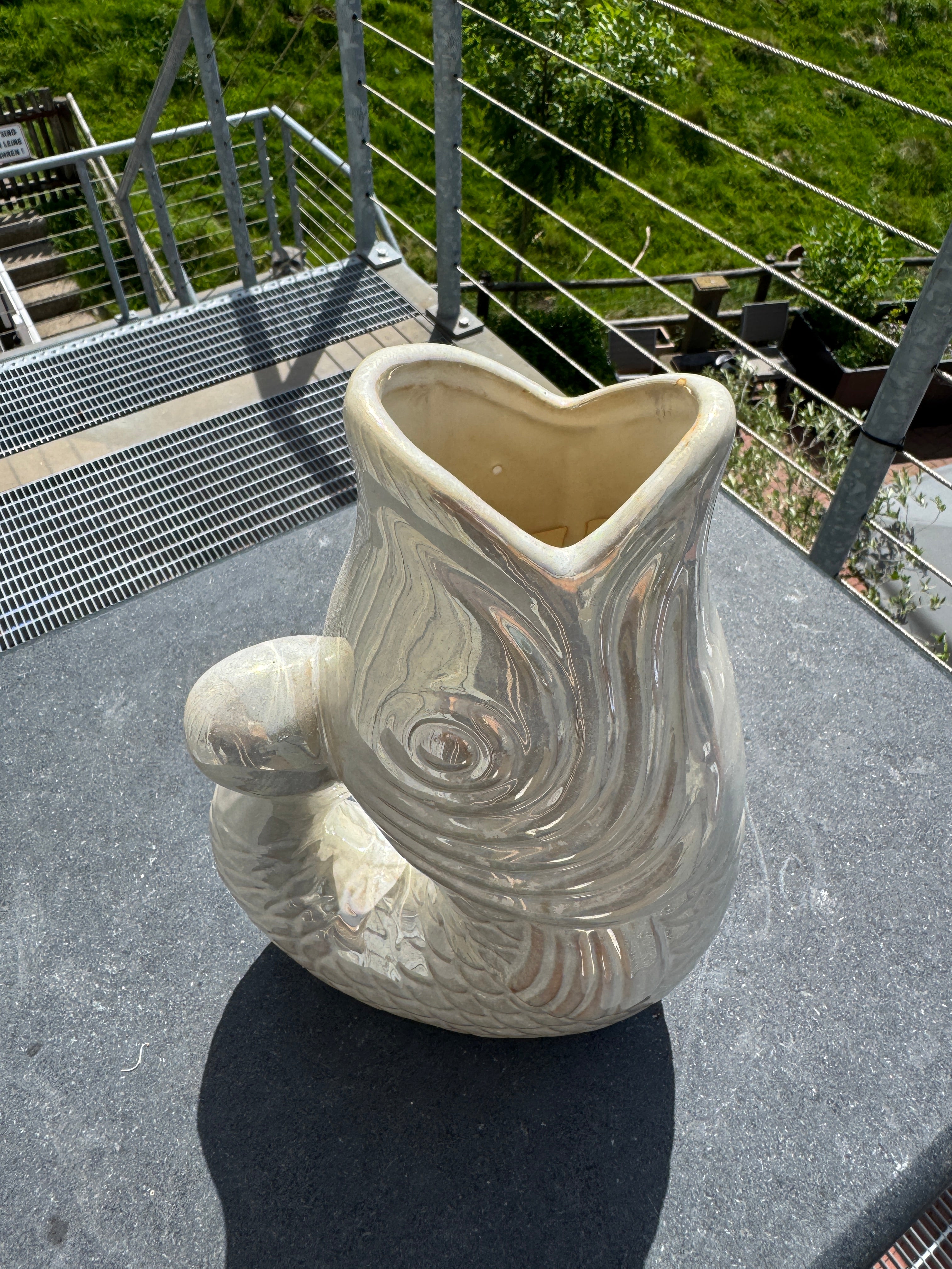 Vase Fischoptik im Schimmer Look