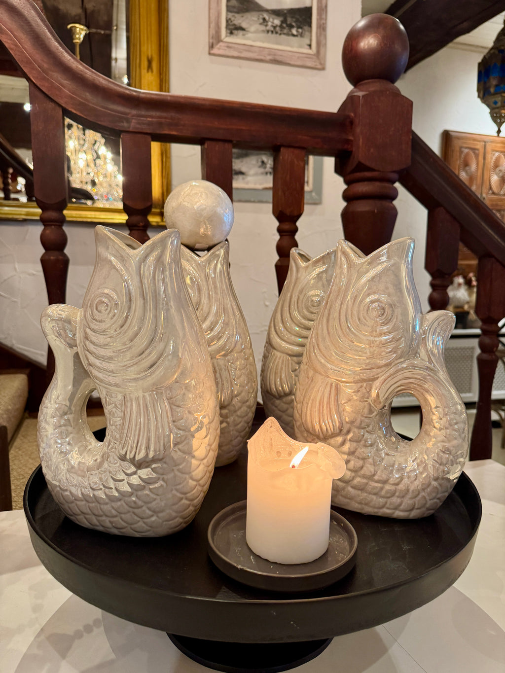 Vase Fischoptik im Schimmer Look
