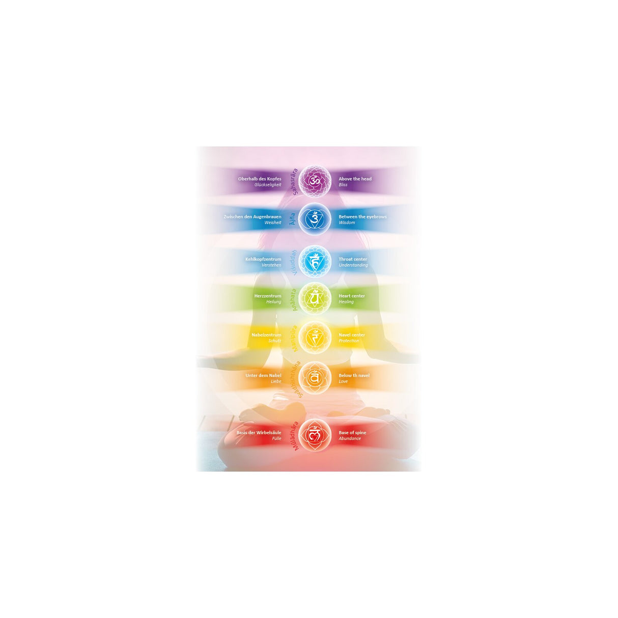 CHAKRA-Kerze, ca. 20 cm, WEISS