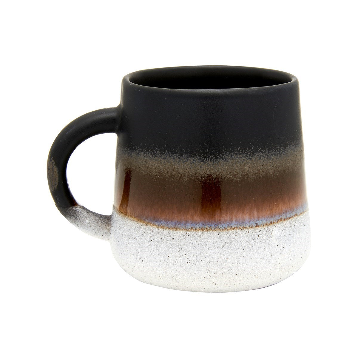 Tasse in Schwarz mit Mojave-Glasur