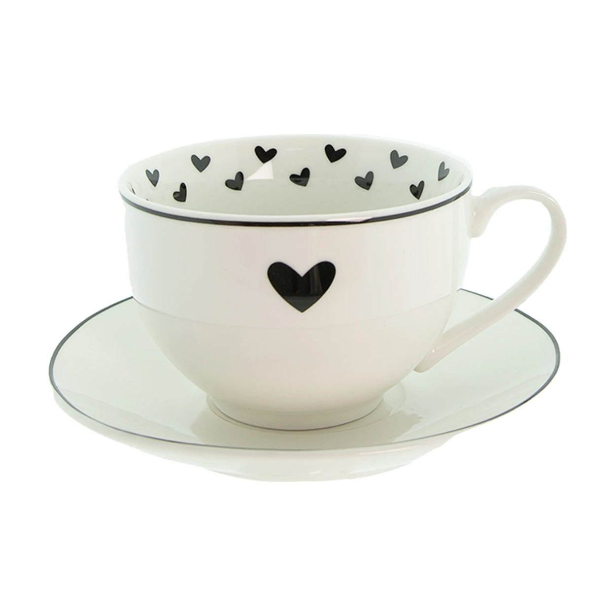 Tasse mit Untertasse weiß