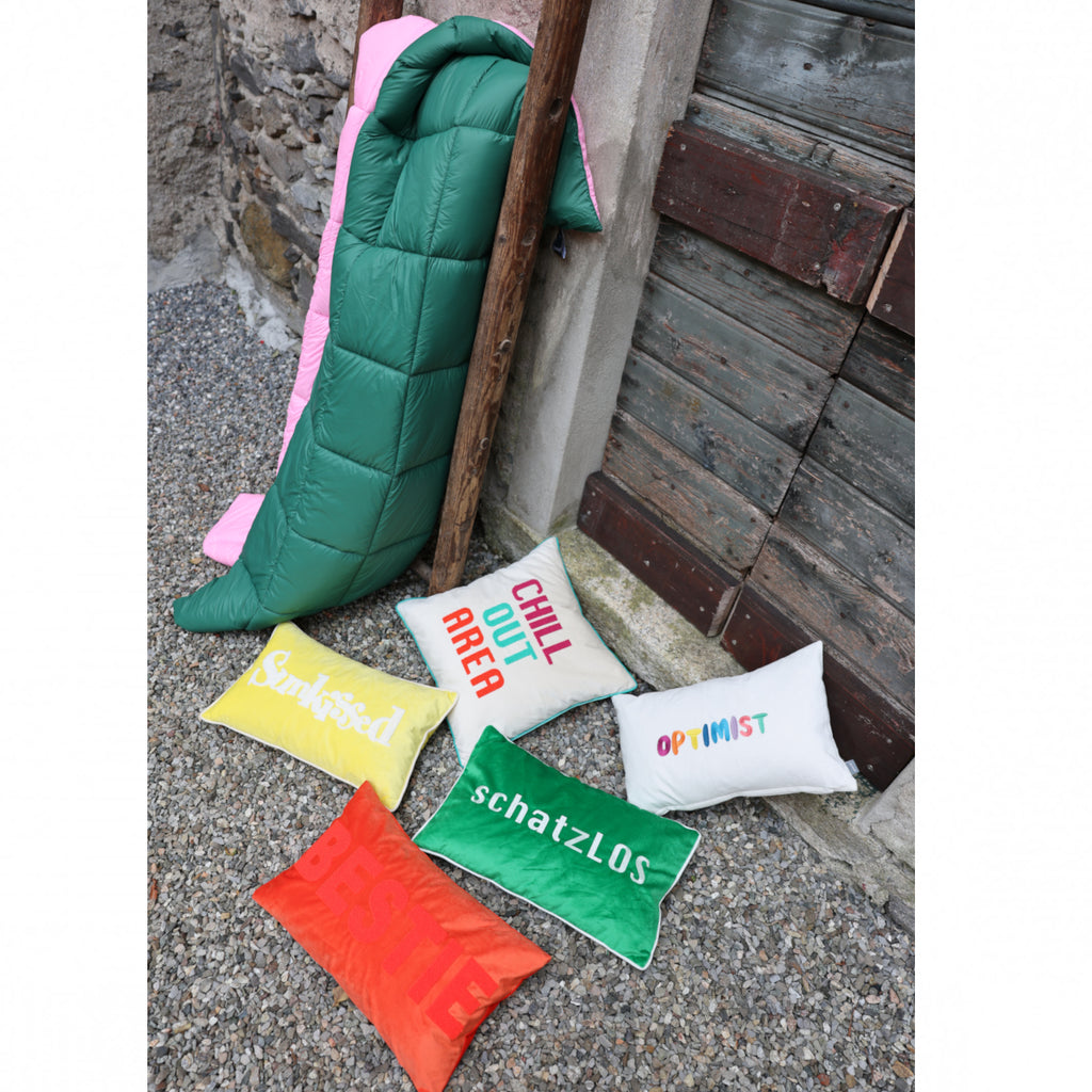 Decke - Garment Grün-Pink