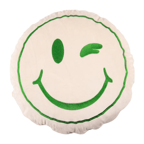 Kissen - Smiley Grün-Pink