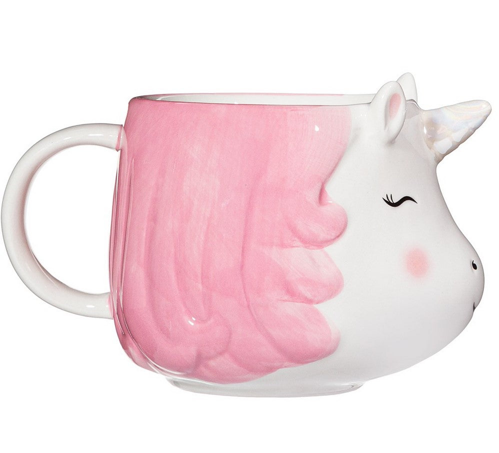 Einhorn-Jumbobecher-niedliche Tasse von der Seite